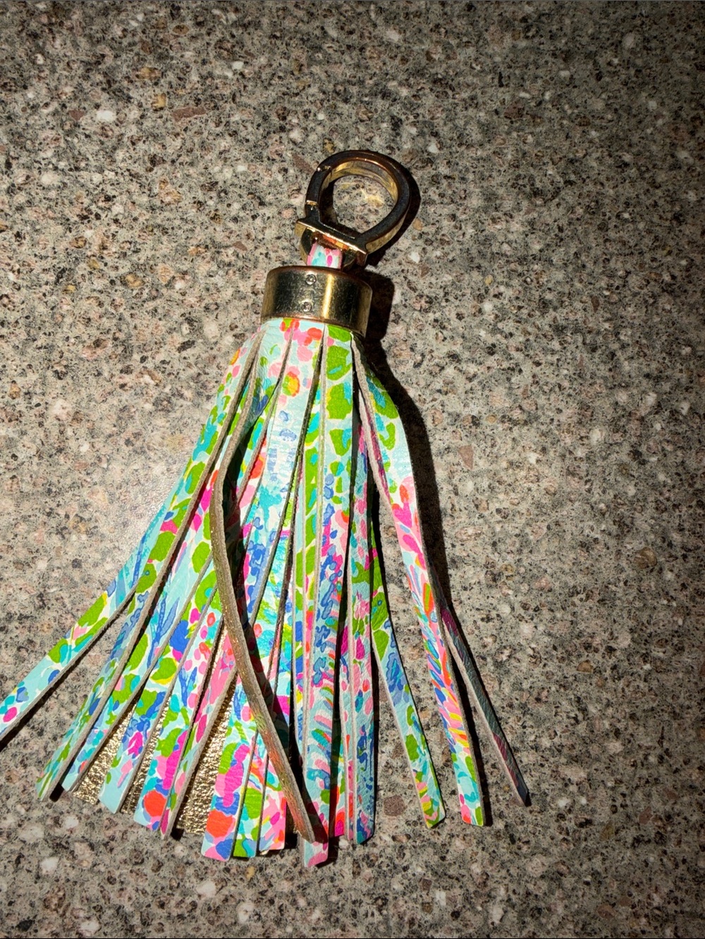 Lilly Pulitzer Multicolor Floral Tassel Keychain